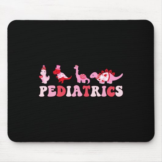 Pediatric Nurse Peds Nursing Cute Dinosaurs Valent マウスパッド (正面)