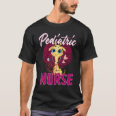Pediatric Nurse TShirt RN Shirt Pediatrics Giraffe Tシャツ (正面)