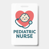 Pediatric Nurse Vital Signs Badge Buddy バッジ (裏面)