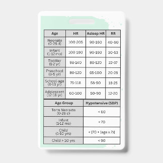 Pediatric Nurse Vital Signs Badge Buddy バッジ