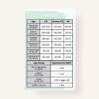 Pediatric Nurse Vital Signs Badge Buddy バッジ