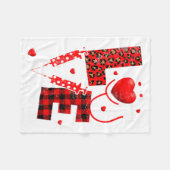 Pediatric Peds Nurse Valentines Day Love Heart Ste フリースブランケット (正面(横))