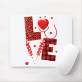 Pediatric Peds Nurse Valentines Day Love Heart Ste マウスパッド (マウス)
