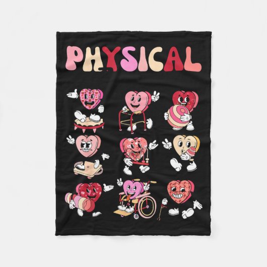Pediatric Physical Therapy Pt Pta Happy Valentine' フリースブランケット (正面)