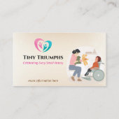 Pediatric Therapy Business | Light Red 名刺 (裏面)