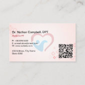 Pediatric Therapy Business | Light Red 名刺 (裏面)