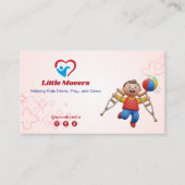 Pediatric Therapy Business | Light Red 名刺 (正面)