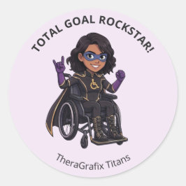 Pediatric Therapy Superhero Reward Sticker ラウンドシール