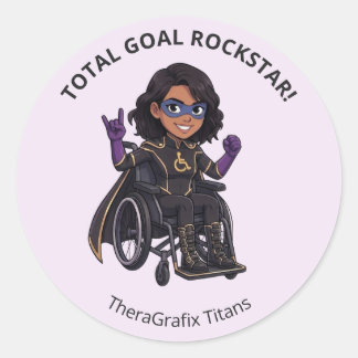 Pediatric Therapy Superhero Reward Sticker ラウンドシール