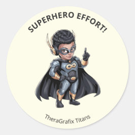 Pediatric Therapy Superhero Reward Sticker ラウンドシール