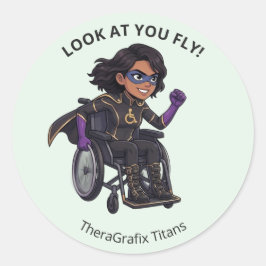 Pediatric Therapy Superhero Reward Sticker ラウンドシール