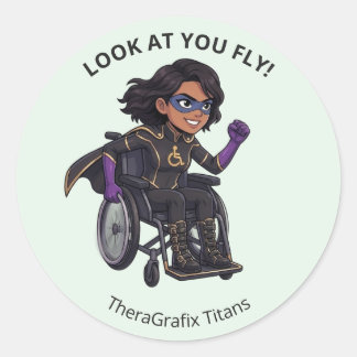 Pediatric Therapy Superhero Reward Sticker ラウンドシール