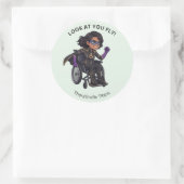 Pediatric Therapy Superhero Reward Sticker ラウンドシール (バッグ)