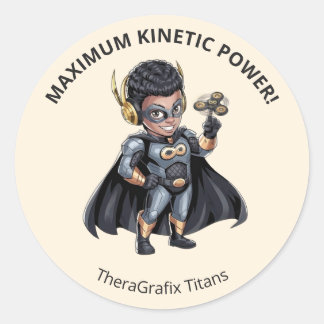 Pediatric Therapy Superhero Reward Sticker ラウンドシール
