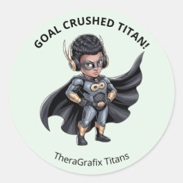 Pediatric Therapy Superhero Reward Sticker ラウンドシール