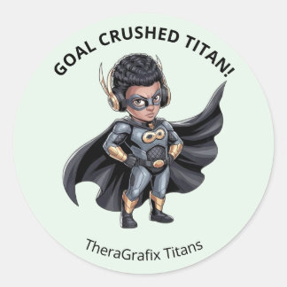 Pediatric Therapy Superhero Reward Sticker ラウンドシール