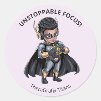 Pediatric Therapy Superhero Reward Sticker ラウンドシール