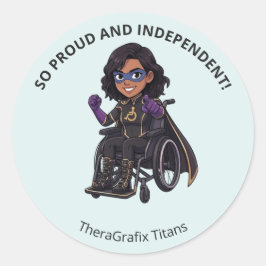 Pediatric Therapy Superhero Reward Sticker ラウンドシール