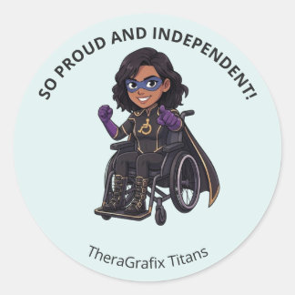 Pediatric Therapy Superhero Reward Sticker ラウンドシール