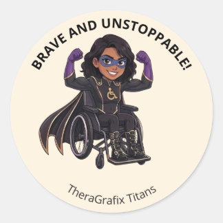 Pediatric Therapy Superhero Reward Sticker ラウンドシール