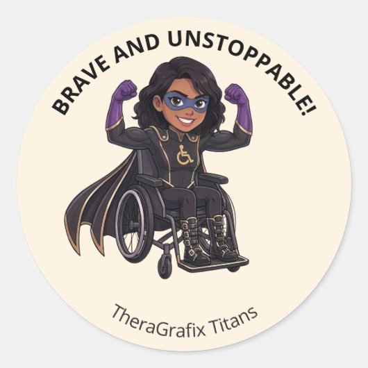 Pediatric Therapy Superhero Reward Sticker ラウンドシール (正面)