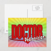 PEDIATRICIANロゴの博士 ポストカード (正面/裏面)