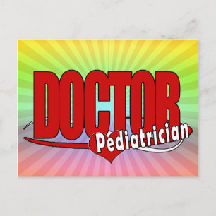 PEDIATRICIANロゴの博士 ポストカード