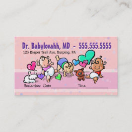 Pediatrician.Baby Doctor.Clinic.Appointmentは思い出します 予約カード