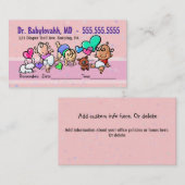 Pediatrician.Baby Doctor.Clinic.Appointmentは思い出します 予約カード (正面/裏面)