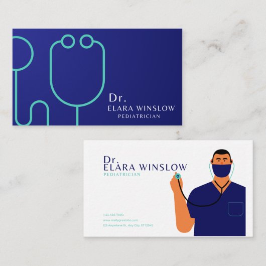 Pediatrician & Child Health Specialist 名刺 (正面/裏面)