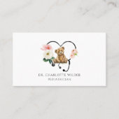 Pediatrician Floral Stethoscope Appointment Card 予約カード (正面)