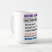 Pediatrician Funny Search Gift Mug コーヒーマグカップ (正面左)