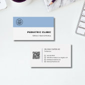 Pediatrician Pediatric Clinic Doctor Logo QR 名刺