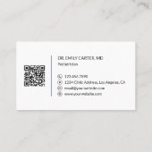 Pediatrician Pediatric Clinic Doctor Logo QR  名刺 (裏面)