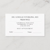 Pediatrics Doctor Office Appointment Card 予約カード (正面)