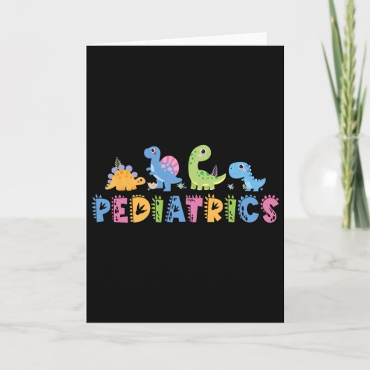 Pediatrics Pediatric Squad Nurse Dinosaur Cute Ped カード (正面)