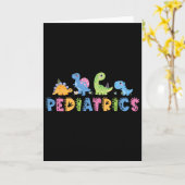 Pediatrics Pediatric Squad Nurse Dinosaur Cute Ped カード (黄色い花)