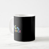 Pediatrics Pediatric Squad Nurse Dinosaur Cute Ped コーヒーマグカップ (正面左)