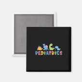 Pediatrics Pediatric Squad Nurse Dinosaur Cute Ped マグネット (正面/裏面)