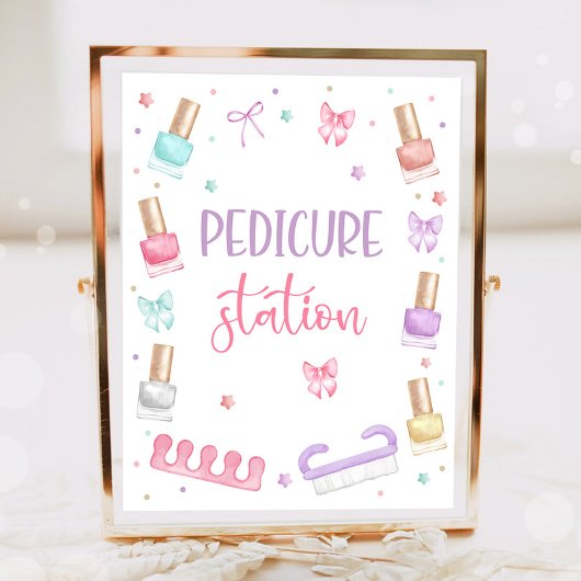 Pedicure Station Mani-Pedi Party Manicure Spa Girl ポスター