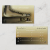 Pedicuristか足またはつま先の専門家の名刺 予約カード (正面/裏面)