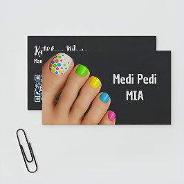 Pedicurist Technician Nail Tech Vcard QR 名刺