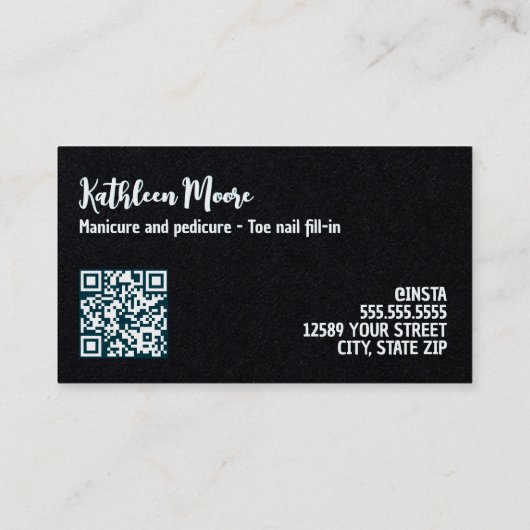Pedicurist Toe Nail Technician QR 名刺 (裏面)