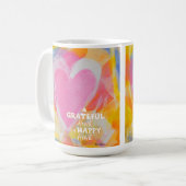 Pedie Wolfondによるハートマグ芸術に感謝 コーヒーマグカップ (正面左)