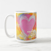 Pedie Wolfondによるハートマグ芸術に感謝 コーヒーマグカップ (左)