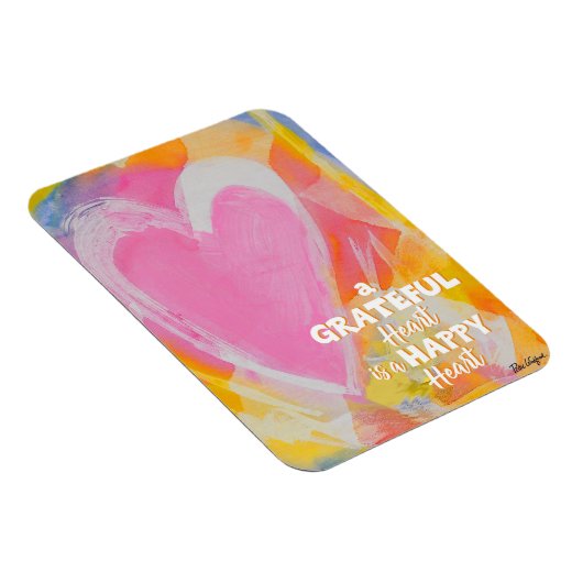 Pedie Wolfondによる感謝の幸せなハートマグネットアート マグネット (右側)