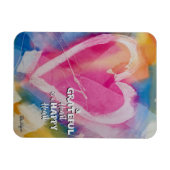 Pedie Wolfondによる感謝の幸せなハートマグネットアート マグネット (横)