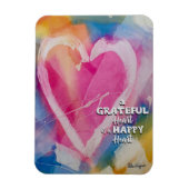 Pedie Wolfondによる感謝の幸せなハートマグネットアート マグネット (縦)