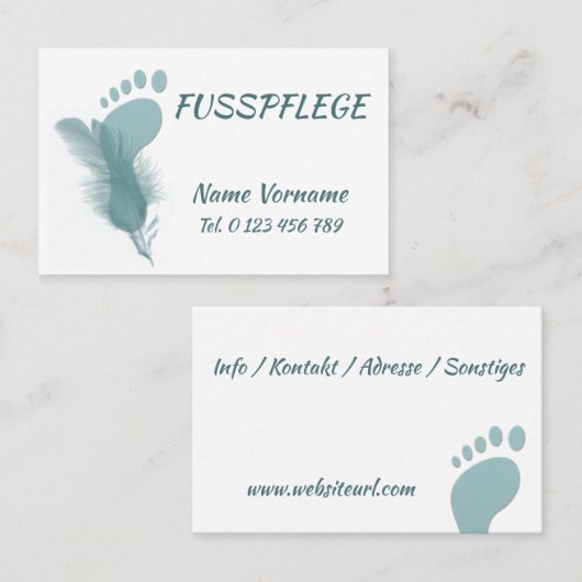 Pediküre Fusspflege 名刺 (正面/裏面)