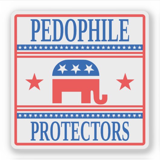 Pedo Protectors, Funny Anti-Trump Epstein シール (正面)